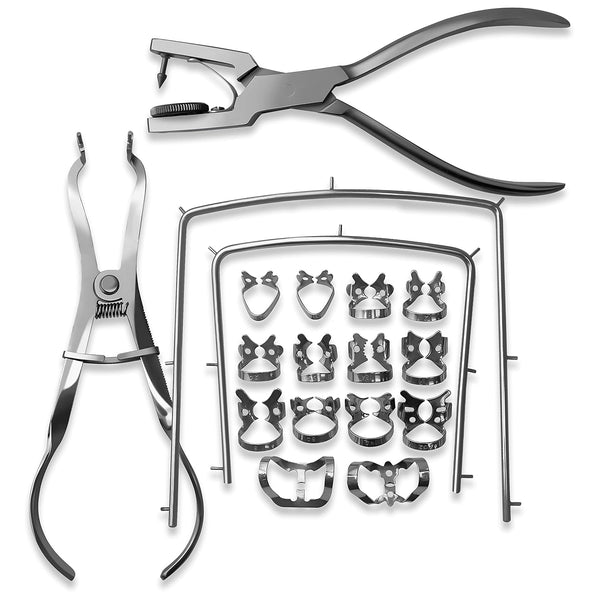 SURGICAL ONLINE Comprehensive Dental Rubber Dam Kit - Medical Grade Stainless Steel,