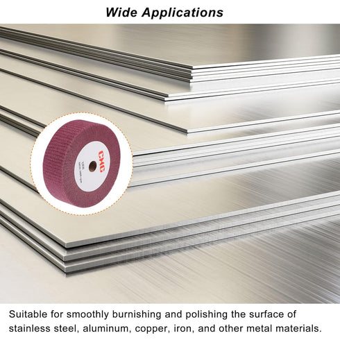 uxcell 150mm x 50mm 320 Grit Non-Woven Polishing Wheel for Stainless Steel Copper