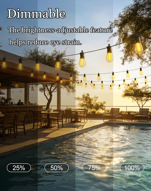 VGUXG 50ft-Solar-Powered-Lights-Outdoor-Waterproof-String