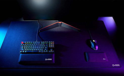 Glorious XL Extended Gaming Mouse Mat/Pad, Large Black Cloth Mousepad with Stitched Edges, 14"x24"