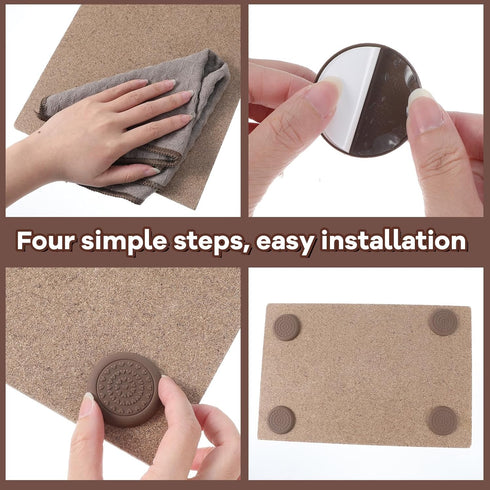 SULIKJHUI 8 4cm/1.57 Inch Pcs Cutting Board Rubber Feet, Self-Adhesive Silicone Feet for Cutting Board, Anti-Slip