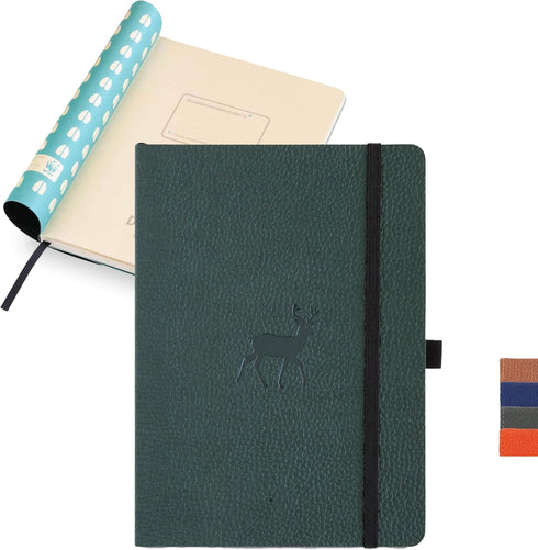 Dingbats A5 Wildlife Dotted Notebook Journal - Premium Vegan Leather Softcover for Women & Men, Note Taking