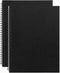 DSTELIN Blank Spiral Notebook: 10 x 7.5 inch, 2-Pack, 50 Pages, Soft Cover Sketch Book (Black)