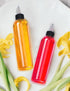 6Pcs 8oz Squeeze Bottles with Black Twist Top Cap, 60ml Clear Refillable Bottles for Hair Oil, Inks, Crafts
