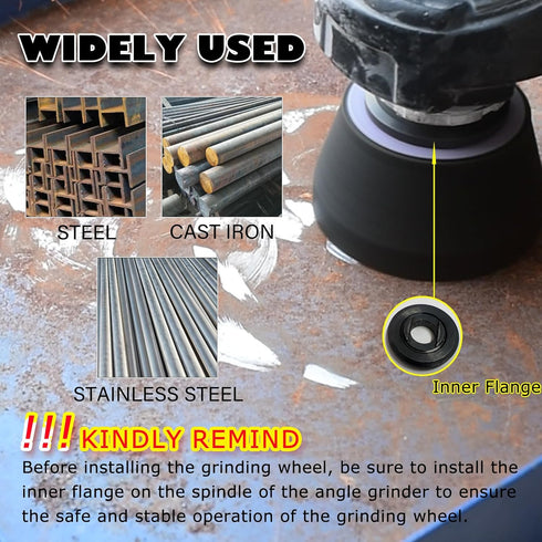 3 Inch Grinding Stone Wheel for Metal, 50 Grit Aluminum Oxide Flaring Grinding Cup Wheel for Rust Removing
