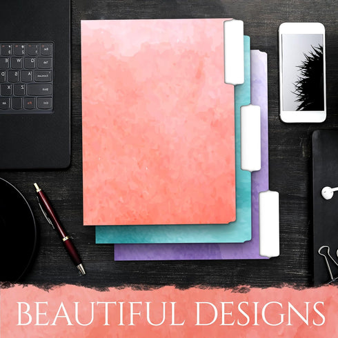 Decorative File Folders for Organizing Documents with Style