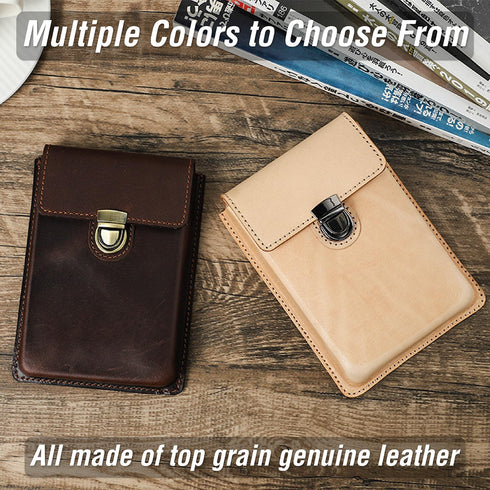 Top Grain Genuine Leather 5 Slot Pen/Pencil Tray Case Organizer, Handmade Vintage Design, Glossy Coffee