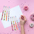 Kolewo4ever 48pcs HB Donuts Themed Translucent Pencil Fun Multipoint Pencils for Classroom Rewards, 4 Styles