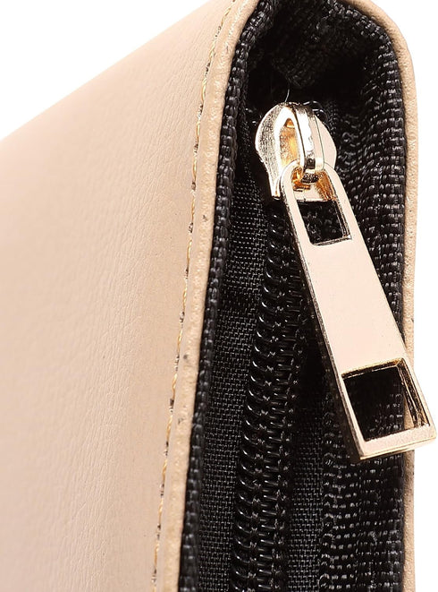 Fountain Roller Ball Pen Case Holder - PU Leather Bag for 12 Pens, Beige