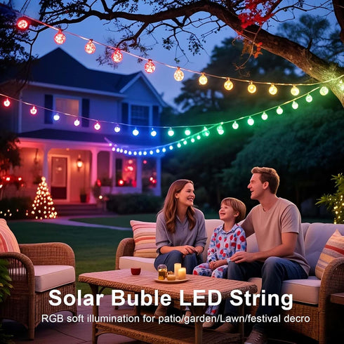 56FT 100LED Solar String Lights Outdoor Waterproof, Crystal Ball Fairy String Lights for Garden, Patio, Camping Decor