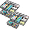 Marbrasse 3 Packs Desk Drawer Organizers, Tray with 9 Adjustable Compartments for Makeup & Office Supplies (2Pack-Black)