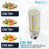 4 Pack BlueStars 10W (100 Watt Equivalent) LED Tubular Corn Light Bulbs, 1100 Lumens, 6000K Cool White, E26/E27