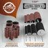 DCT 1/4 Inch Drive Drill Press Sanding Drum Kit, Rubber Sanding Drums (0.5-1.5 Inch) and Spindle Sander Sleeves, 20pc