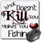 3dRose What Doesn't Kill You Fishing Mouse Pad (mp_185989_1) by 3dRose