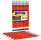 June Gold 24 Mechanical Pencils, 2.0 mm Red Color Leads with Built-in Rear Sharpener (Cherry #101)