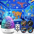 Dinosaur Night Light for Kids, 10 Musics + 6 Films Kids Night Light Projector, 126 Lighting Effects + Remote, 360