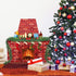 TaoBary Christmas Cardboard Fireplace, 35.4 x 38.6 Inch Red Brick Bulletin Board Decoration with PVC Garland