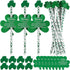 St. Patrick's Day Pencils, Shamrock Pencils with Card, Green Pencils with Greeting Cards, 100 Sets for Gifts