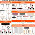 508-Piece Kit,1/8" Rotary Tool Accessory Multi-Purpose Rotary Tool Bits with Organizer