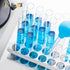 ULAB Scientific Test Tube with Tube Rack, Z Shape Stainless Steel Rack, 10pcs of 16ml Cylindrical Glass Tubes