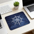 Trenstise 9.5x7.9 Inch Navy Blue Nautical Beach Mouse Pad for Desk, Vintage Coastal Boat Rudder Ocean Mousepads