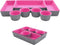 Pack of 7 Pink Desktop Storage Drawers - Makeup Organizer and Office Drawer Organizer Tray for Home Desk