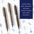 Premium Walnut Wood Ballpoint Pens with Silver Accents in Gift Box, 2 Pack Executive Office Supplies