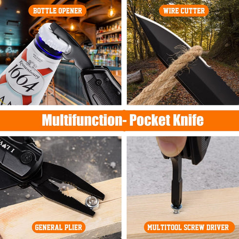 Multitool Pocket Knife Gifts for Him, Gifts for Men Husband Boyfriend, Stocking Stuffers, Cool Gadgets for Camping