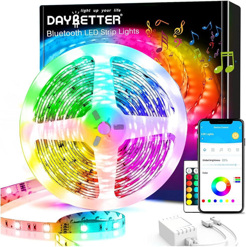 DAYBETTER Smart Led Lights 32.8 ft, 2835 RGB Led Strip Lights Kits