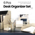 Gold Desk Accessories for Women Office, 6 Piece Gold Desk Set, Office Supplies Gold Organizer - Office Organization Set