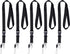 Wisdompro Office Lanyard, 5 Pack, 23 inch Quick Release Neck Strap with Detachable Buckle, Black