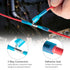 Wirefy 150 PCS Heat Shrink Piggyback Spade Connectors - 3 Way Quick Disconnect Terminals, Blue 16-14 AWG
