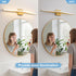 32 inch, Dimmable 5CCT Modern Bathroom Vanity Light Curved, Led Bathroom Light Fixture Over Mirror, Gold Bar Vanity