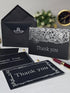 T&M Quality Designs LLC 120 6 4x6 Inches Elegant Thank You Cards in Black with Matching Black Envelopes and Sealing