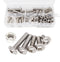 cSeao 50pcs M6 Flanged Button Head Socket Cap Screws Hex Nuts Kit - M6 x 10mm/15mm/20mm/25mm/30mm, 304 Stainless Steel