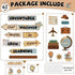 Travel The Map Bulletin Board Cutouts with Motivational Sign for Kids Let's Explore Voyage Classroom Decor