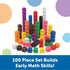 Learning Resources MathLink Cubes - Set of 100, Ages 5+, STEM Activities, Teacher Supplies