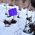 Purple Marking Flags 100 Pack - 4x5-Inch Marker Flags with 15-Inch Wire for Lawn and Landscape Marking