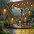 10 Bulbs Decor(9.84FT) Vigdur Patio String Lights Outdoor, Brown Globe Lantern String Lights with Plug in, Connectable