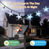 L LAMPOP 39FT 100 8 Twinkle Solar Star String Lights Outdoor Waterproof Fairy Lights LED with Lighting Modes