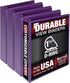 Samsill Durable 1.5 Inch D Ring Binder, Made in the USA, Purple, 4 Pack Holds 350 Pages