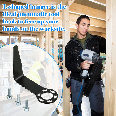 889661M Steel L Shaped Rafter Hook Replacement with Bolt, Compatible with Hitachi Nail Gun NR83A5 Series (2 Set)