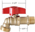 3/4" MIP Brass Ball Valve Hose Bibb with Extra Large Handle and Extended Body