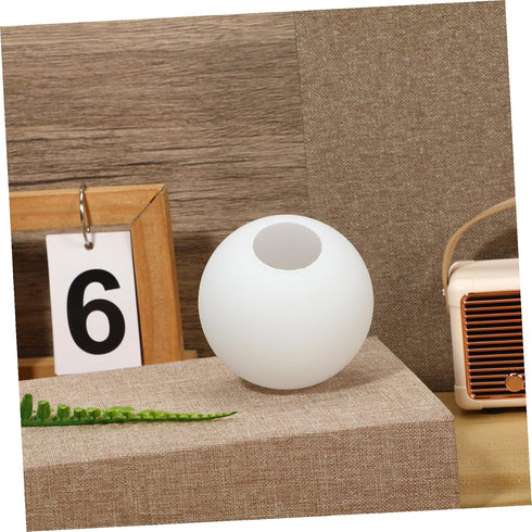80mm Garneck Frosted Glass Globe Lamp Shade round Matte White Pendant Light Cover Replacement for Ceiling Fan Fixtures