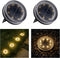 Glass Solar Pathway Lights with Bubble Style, Modular-Design Waterproof In-Ground Light for
