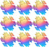 PerKoop 100 Pcs 6 Inch Large Double-sided Snowflakes Cutouts, Holographic Paper for Winter Classroom Decor Supplies