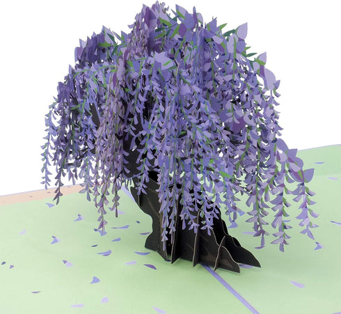 Paper Love 3D Wisteria Tree Pop-Up Cards - Gift for Birthday, Anniversary, Thank You, All Occasions - 5" x 7"