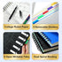 CAGIE 5 Subject Notebook for Work, 240 Pages Spiral Notebooks, College Ruled with Dividers Tabs, A5 Small Note Book