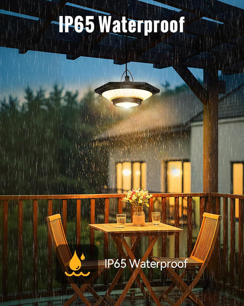 4000LM, 228 3 Solar Indoor Outdoor Shed Light with Upgrade LED Solar Pendant Light Daytime Available with Motion