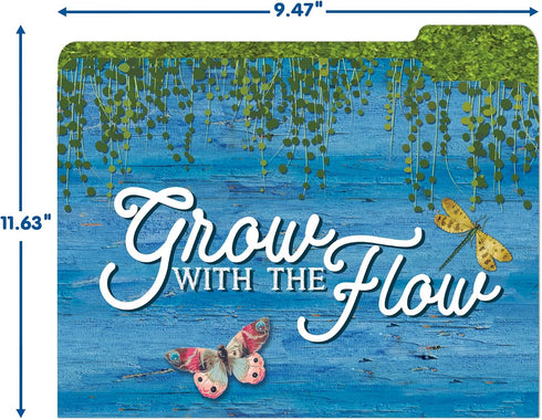 Eureka Curiosity Garden File Folders for School, 9" x 11.5", 4 Pieces for Students and Teachers